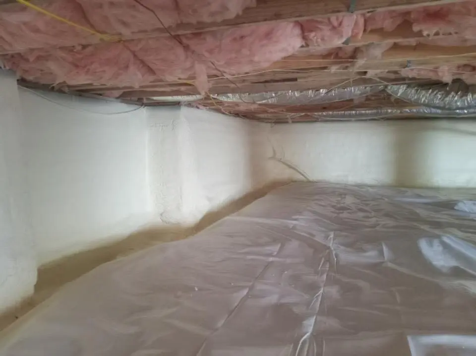 Crawl space encapsulation with closed-cell spray foam for Spray Foam Roofing in South Bay